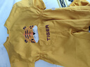 久愛(ài)久寶寶連體罩衣嬰兒童學(xué)步爬爬服全身一體式男女防水防臟吃飯衣長(cháng)袖 防污防臟可開(kāi)閉襠 暖黃老虎連體 110碼（建議身高85-105cm） 曬單實(shí)拍圖