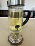 希諾（HEENOOR）玻璃杯帶把手柄雙層防燙帶濾網(wǎng)辦公室泡茶杯便攜家用寬口水杯男士 專柜款-帶濾網(wǎng)-6721- 435ml 曬單實拍圖
