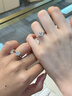 梵吉雅莫桑鉆戒925情侶戒指一對求婚結婚禮指環(huán)生日520情人節禮物送女友 【簡(jiǎn)愛(ài)款】莫桑鉆戒1克拉-可刻字 曬單實(shí)拍圖