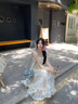格邏恩（GELUOEN）法式初戀公主小飛袖連衣裙子女2025夏季海邊度假設(shè)計感仙女中長裙 圖片色 均碼 【可備注碼數(shù)】 曬單實拍圖
