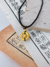 中國黃金（CHINA GOLD）黃金項鏈女士足金祥云平安扣項鏈七夕情人節禮物送女友老婆 【京速達】祥云平安扣金重約0.5g 曬單實(shí)拍圖
