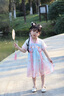 班喜迪漢服女童連衣裙夏裝小女孩公主裙寶寶周歲禮服兒童裙子夏季中國風(fēng) 粉色 110 曬單實(shí)拍圖