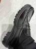 沙馳（SATCHI）男鞋春季新款厚底增高一腳蹬樂(lè )福鞋英倫輕便男士休閑皮鞋 黑色-402442396Z 43 歐碼偏大一碼 曬單實(shí)拍圖