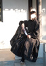 米詩德（MISHIDE）唐制圓領(lǐng)袍漢服男原創(chuàng)唐制圓領(lǐng)袍男款漢服套裝黑紅提花俠客霸氣交 暗紅色圓·領(lǐng)袍+腰帶+護(hù)腕 XL 均碼 曬單實拍圖