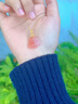 COISE紅瑪瑙吊墜女款925銀笑佛項(xiàng)鏈時尚輕奢鎖骨鏈送女友生日禮物 精美玫瑰禮盒-請勿單拍 曬單實(shí)拍圖