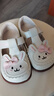 泰蘭尼斯春季皮鞋女寶寶學(xué)步鞋小兔軟底復古公主鞋米白22碼 曬單實(shí)拍圖