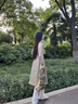 CAMILA KSENIA瓢鞋女2025新款休閑百搭夏季法式平底單鞋鉚釘漆皮晚晚風(fēng)軟底鞋子 卡其色 37 曬單實(shí)拍圖