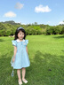 G.DUCKKIDS小黃鴨童裝兒童裙子夏季新款愛(ài)莎公主裙時(shí)髦中小童女寶飛袖POLO裙 藍(lán)色 100 (建議90cm 3-4歲左右)cm 曬單實(shí)拍圖