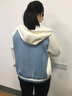 鴻星爾克ERKE春秋季新款女子休閑運動(dòng)衛衣百搭顯瘦顯白開(kāi)衫連帽衛衣女外套 霧化藍 L 曬單實(shí)拍圖