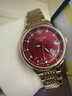 瑞士品牌女士手表自動(dòng)機械表2026新款十大名牌防水夜光真鉆女表 升級版皮帶款酒紅色+原裝表帶 曬單實(shí)拍圖