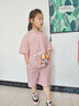 汪汪隊(duì)立大功兒童夏裝短袖套裝男孩運(yùn)動服2件套寶寶外出服可愛卡通 130  淺粉  曬單實(shí)拍圖