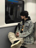 安初夏春秋新款歐美高街FOG破洞潑墨牛仔外套男學(xué)生痞帥百搭做舊夾克潮 潑墨破洞牛仔外套 XL 曬單實(shí)拍圖
