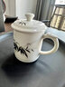 京騰佳盛 羊脂玉瓷辦公杯手繪節節高升帶蓋茶杯禮盒裝 黑 曬單實(shí)拍圖