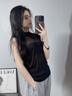 喬美婷背心女春夏坎肩半高領(lǐng)防走光冰絲麻針織打底衫假領(lǐng)子內搭百搭無(wú)袖 黑色均碼 曬單實(shí)拍圖