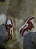耐克（NIKE）【潮】女鞋AJ1新款A(yù)ir Jordan1 Low低幫運(yùn)動輕便防滑休閑籃球鞋子 FJ3465-160 白紅 35.5 GS 曬單實(shí)拍圖
