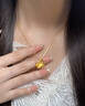 易昇黃金傲嬌貓咪吊墜女999足金招財(cái)貓項(xiàng)鏈鎖骨鏈送女友老婆生日禮物 精美包裝 曬單實(shí)拍圖