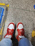 耐克（NIKE）【潮】女鞋AJ1新款A(yù)ir Jordan1 Low低幫運(yùn)動輕便防滑休閑籃球鞋子 FJ3465-160 白紅 40 GS 曬單實拍圖
