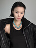 QMXD歐美復(fù)古太陽花石項鏈女ins嘻哈小眾設(shè)計感鎖骨鏈男生配飾潮牌 太陽花項鏈 曬單實拍圖