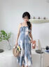 粉媚夢(mèng)吊帶連衣裙女裙子衣服女裝夏季套裝兩件套2025新款小個(gè)子純欲長(cháng)裙 扎染碎花吊帶連衣裙兩件套 S 碼【建議75-95斤】 曬單實(shí)拍圖