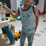 浪莎兒童背心男童3件裝棉質夏季薄款男童寶寶小孩舒適透氣吊帶背心 叢林獅王 100 建議體重20-25斤 曬單實拍圖