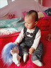 G.DUCKKIDS小黃鴨男童秋裝套裝兒童西裝寶寶周歲禮服嬰兒抓周衣服小孩表演服 紅色 90 尺碼1~2歲【 80-90cm】 曬單實(shí)拍圖