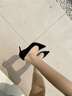 NINE WEST/玖熙羊反絨法式單鞋女通勤高跟鞋NF201039SK 黑色 38 曬單實拍圖