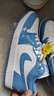 耐克NIKE七夕禮物 男AJ1大學(xué)藍(lán) JORDAN1運動鞋 FZ2138-114白藍(lán)40.5 曬單實拍圖