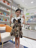 女童連衣裙夏季套裝2025新款夏裝洋氣兒童裝公主裙中大童背帶裙子 B808款【貓咪在逃公主裙】 160 曬單實(shí)拍圖