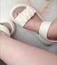 G.DUCKKIDS女童涼鞋夏季款2024新款兒童時尚沙灘鞋女孩中大童軟底公主涼拖 米色升級款 34 內(nèi)長21.7cm 曬單實拍圖