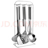 拜格（BAYCO）不銹鋼鍋鏟套裝 鏟子湯勺漏勺削皮器打蛋器菜刀菜板架子廚具套裝組合 廚具套裝7件套 曬單實(shí)拍圖