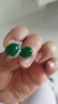 玉井記胖東來(lái)同款祖母綠寶石耳釘新款925銀女復古簡(jiǎn)約耳環(huán)項鏈飾品 綠耳釘 曬單實(shí)拍圖