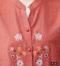 啄木鳥（TUCANO）媽M媽2025復(fù)古棉麻刺繡襯衫夏季新款拼接國風(fēng)襯衣開衫中袖上衣女 皮粉色 XL 曬單實(shí)拍圖