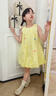 英氏 YEEHOO女童連衣裙兒童衣服夏季時(shí)尚淑女甜美風(fēng)裙子夏裝新款透氣中大童裝 花花世界黃色 150 曬單實(shí)拍圖