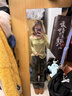 美式高街迷彩微喇工裝褲女春秋2025新款夏季多口袋顯瘦休閑直筒褲 迷彩 M 曬單實(shí)拍圖