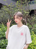 it.new聯(lián)名品牌男士T恤夏季新款短袖體恤衫寬松時(shí)尚印花上衣圓領(lǐng)男裝 白色 XL 曬單實(shí)拍圖