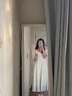 鏡莎夏季女生短袖連衣裙學(xué)生裙子夏天泡泡袖連衣裙女設計感小眾夏季2022新款韓系奶甜美溫柔仙長(cháng)裙子 奶杏色 M 曬單實(shí)拍圖