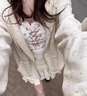 衣然呈品奶fufu學(xué)生連帽碎花外套女春秋新款開(kāi)衫拉鏈寬松休閑學(xué)院風(fēng)衛衣女 杏色 M 【建議95-110斤】 曬單實(shí)拍圖