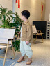 G.DUCKKIDS小黃鴨男童春裝套裝2025新款帥氣兒童春秋季外套兩件套男寶寶韓版 咖色 100cm 曬單實(shí)拍圖