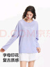 森馬（Semir）長(zhǎng)袖T恤女字母印花oversize個(gè)性2025夏季上衣鹽甜系109325101001 曬單實(shí)拍圖
