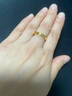 中國(guó)黃金（CHINA GOLD）足金戒指女碎碎冰戒指黃金固口素圈指環(huán)七夕情人節(jié)禮物送女友老婆 碎碎冰戒指 圈號(hào)12 1.6g 曬單實(shí)拍圖