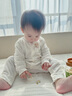 拉比嬰兒綁帶連體衣新生兒長(zhǎng)袖純棉男女寶寶夏季哈衣爬服2件裝 全開連體衣 2件裝 80cm 曬單實(shí)拍圖