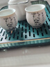 沃德百惠（WORTHBUY） 茶盤茶托家用托盤現(xiàn)代輕奢儲(chǔ)水式茶臺(tái)多功能放茶杯水杯瀝水盤 托盤：大號(hào)綠色（雙層） 曬單實(shí)拍圖