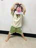 巴布豆男童套裝2025夏季新款兒童POLO短袖兩件套活力撞色學(xué)院風(fēng)透氣夏裝 米拼綠 巴布仙人掌X_3 110 曬單實(shí)拍圖
