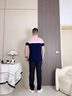 MAGIOPY奢侈高端品牌polo衫男2025夏季新款翻領(lǐng)條紋透氣商務(wù)休閑短袖T恤 豆沙粉 L 曬單實(shí)拍圖