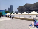 遮陽(yáng)傘戶外四腳帳篷加厚擺攤用四角折疊庭院廣告雨棚伸縮防雨大傘 特粗大金剛3*6卡其/最高性價(jià)比款 曬單實(shí)拍圖