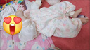 貝好萌MERRIER SWEETIE嬰兒連體衣春秋女寶寶秋裝新生兒衣服春秋款長(zhǎng)袖新款早秋外出 郁金香兔子雙層哈衣 均碼 66碼 曬單實(shí)拍圖