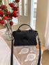 Reessy奢侈品牌包包女包2025新款真皮大容量手提包單肩斜挎包 黑色 曬單實(shí)拍圖