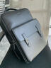 袋鼠雙肩包真皮男士電腦包2026新款時(shí)尚商務(wù)背包書(shū)包牛皮出差旅行背包 黑色 曬單實(shí)拍圖