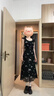SNYDER WEAR法式小飛袖碎花女裝連衣裙夏天女2025年新款溫柔穿搭黑色收腰長裙 黑色連衣裙 S 40/45kg 曬單實拍圖