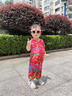心楠兒童太陽(yáng)鏡女寶童卡通眼鏡可愛(ài)蝴蝶墨鏡遮陽(yáng)遮光鏡出游拍照道具 粉紅蝴蝶兒童墨鏡 曬單實(shí)拍圖